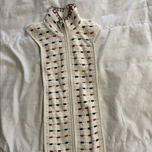 $278 Veronica Beard  knit ivory navy and tan Dickey Jacket Blazer insert